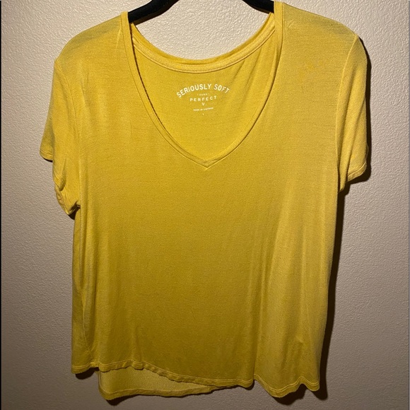 Yellow V-Neck Tee - Picture 1 of 3